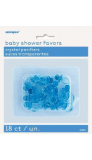 18 små krystall smokker blå
