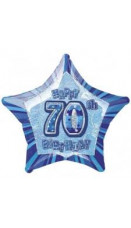 70 år foliestjerne blå
