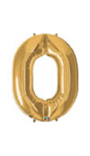 0-tall folie gull 86 cm, inkludert pyntet lodd
