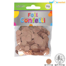 Confetti perle metallic rosegold folie 10mm