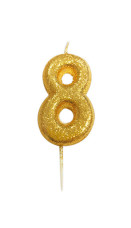 Glitter kakelys gull 8