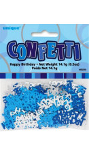 Blå confetti Happy Birthday