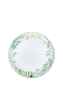 Deco bubble gjennomsiktig med "grønt" 61cm