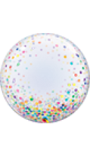 Deco bubble med trykk flerfarget confetti