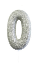 Glitter kakelys sølv  0 