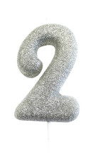 Glitter kakelys sølv 2 