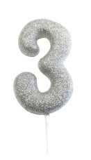 Glitter kakelys sølv 3